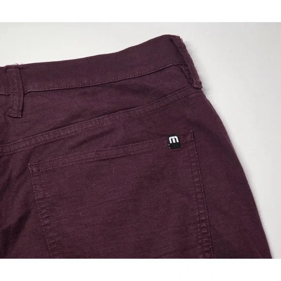 Travis Mathew Mens Size 32 Burgundy‎ Red Chino Pants - Picture 7 of 13